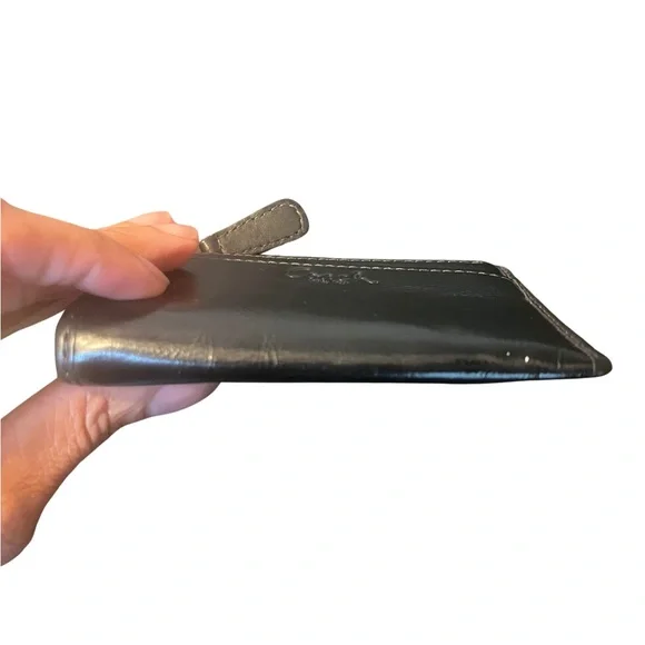 Coach Black Leather Mini Skinny ID Card Holder - Picture 5 of 9